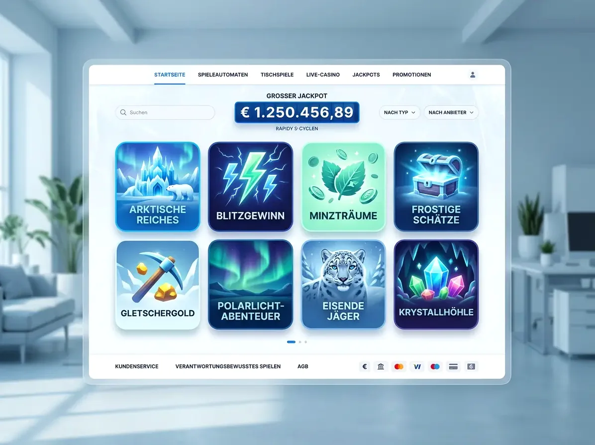 Lobby von Buran mit Slots, Live-Casino und Tischspielen